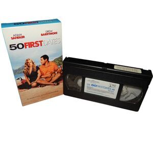 50 FIRST DATES Adam Sandler Drew Barrymore vintage VHS in original paper case